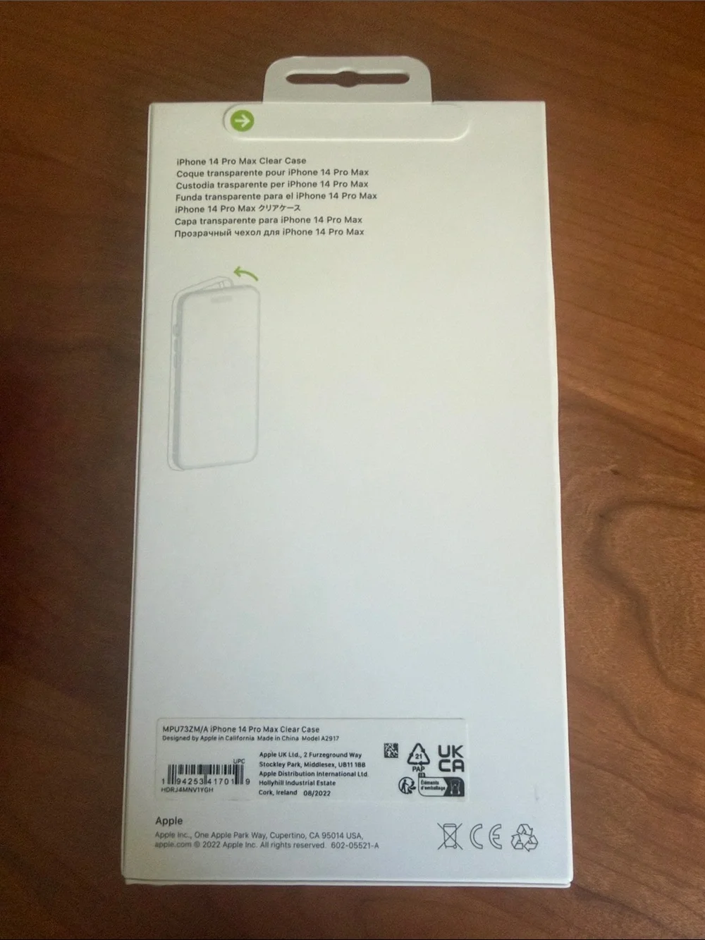 Apple Clear MagSafe Case for iPhone 14 Pro Max - White Packaging